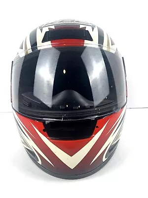 KBC Moto Design Viper Motorcycle Helmet Snell DOT Red/White/Black Sz S 55-56 Cm • $32.93