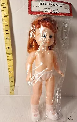 Vintage Fibre Craft 13  Music Box Doll 3178 Red Hair Blue Eyes New • $11.99