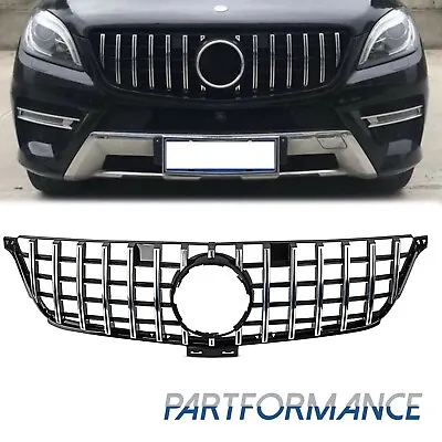 Front GT Grille Chrome Black For Mercedes Benz W166 2012-2015 ML350 400 550 AMG • $89.29