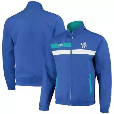 Official Chelsea FC Football Tracksuit Top Mens Medium Retro Track Jacket CHH18 • £29.95