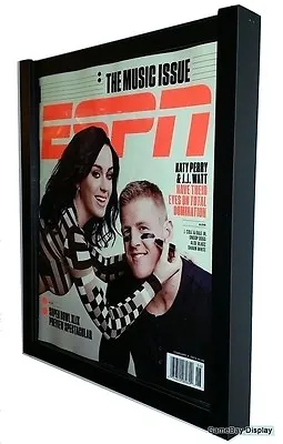 Magazine Display Frame Case Black Shadow Box ESPN Rolling Stone A • $37.50