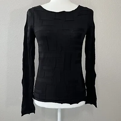 Babette Long Sleeve Pleated Shirt Black Size 1 • $30