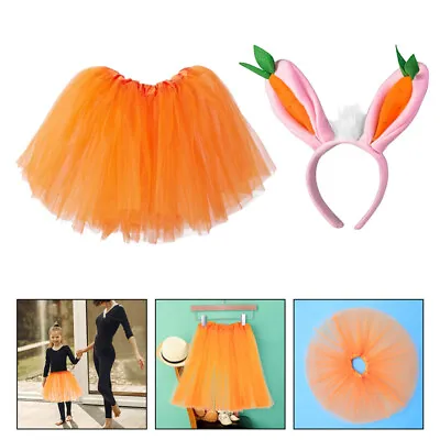  Girls Tutu Skirt Kids Outfits Rabbit Ears Head Buckle Clothing • £11.48