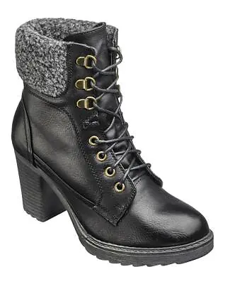 London Rebel Lace Up Boots Wide E Fit - UK4 • £28