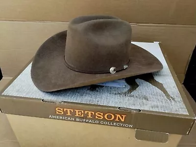 Stetson Western Cowboy Hat XXXX Mink Color American Buffalo Collection  58 7 1/4 • $149.99