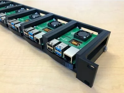 £44.99 • Buy 1U Rack For Raspberry Pi, 19  Rackmount Supports Upto 6 Units