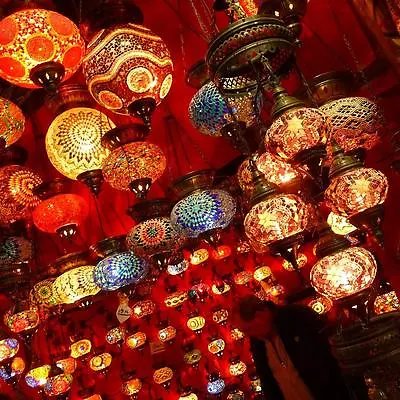 £100 • Buy Turkish Moroccan Chandelier Glass Mosaic Ceiling Hanging Lamp Light FULL RANGE 