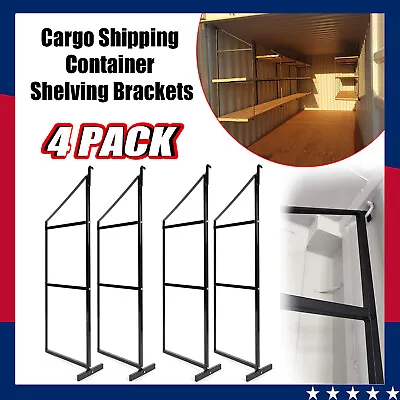 4PCS Cargo Shipping Container Shelving Shelf Brackets Powder Coated Universal • $279.99