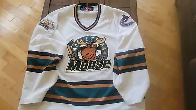 Beautiful Manitoba Moose Vintage Bauer AHL Hockey Jersey Size XL • $26
