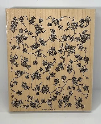 $6.99 • Buy Stampin’ Up! IVY Wood Mount Rubber Stamp Background Unused