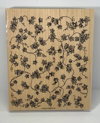 $6.99 • Buy Stampin’ Up! IVY Wood Mount Rubber Stamp Background Unused