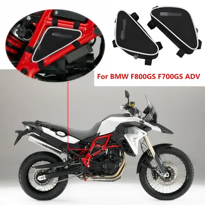 $27.11 • Buy 1 Pair Motorcycle Frame Crash Bars Placement Bag For BMW F800GS F700GS Adventure