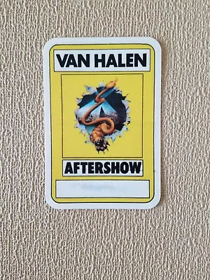 Van Halen 1982 Aftershow Backstage Pass Sticker  • $9