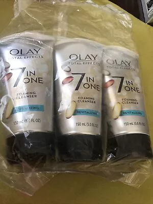 Olay Total Effects 7 In One Foaming Cleanser Revitalizing 5.0 OZ Lot Of 3 New • $28