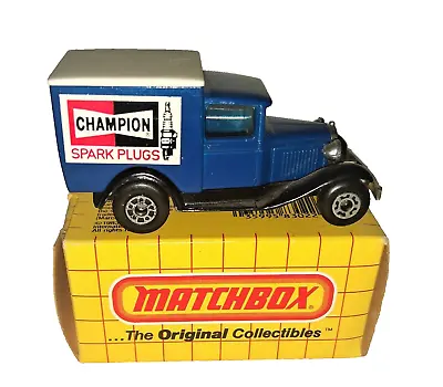 Matchbox Superfast No 38 Model A Blue Truck - Champion Spark Plugs 1979 W/ Box • $7.99