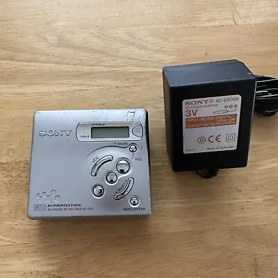 £54.99 • Buy Sony Walkman Portable Minidisc MD MZ-R501 W/ Power Supply Tested & Working