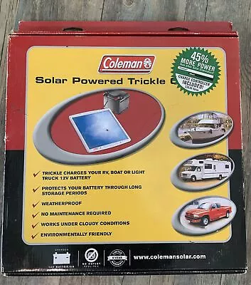 Coleman Solar Powered Trickle Charger Model 50006 • $33.88