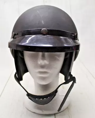 Vintage Buco 1960's Black Half Motorcycle Helmet - Padded Insert - Shield • $274.99