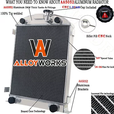 4 Row Aluminum Radiator For 1932 Ford MODEL Truck Flathead Engine Flat Head • $179