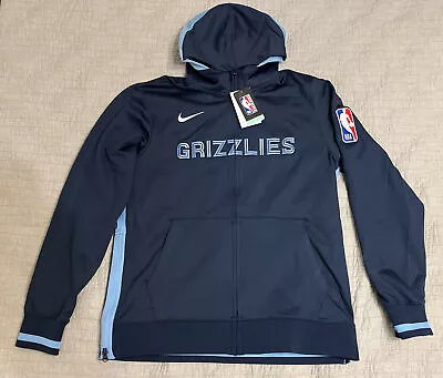 Nike Memphis Grizzlies Authentic Showtime Performance Hoodie Mens Large Blue • $119.99