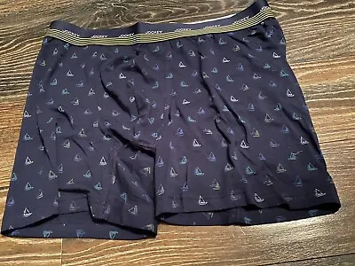 Jockey Mens Modal Boxer Briefs Blue Sailboat Large New • $6