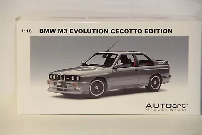 1/18 Autoart Bmw M3 E30 Sport Evolution Cecotto Edition  Silver   70567  New • $883.10