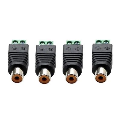 $4.82 • Buy 4PCS Speaker Wire Cable To Audio Female RCA Connector Adapter Jack Plug For Bose