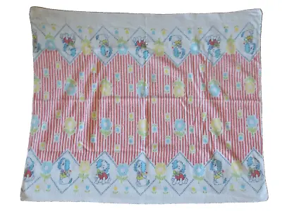 Riegel Cares Babycare Receiving Blanket Cotton Baby Pastel Puppies Flowers VTG  • $11.99