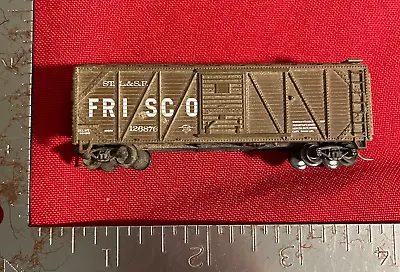 N Scale 40' Wood Outside-Braced Boxcar- FRISCO - (upgraded) • $5.99