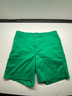 Men's Vintage Haggar Generations Green Pleated Front Golf Shorts Sz 38 • $12