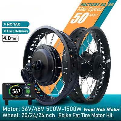 Electric Snow Fat Bike Kit 36V 48V 500W 1000W 1500W Front Hub Motor Wheel • $670