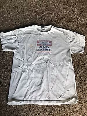 Vtg 80’s Bud Light Beer Mens Large Tee Shirt WITH STAINS And FADED • $12.50