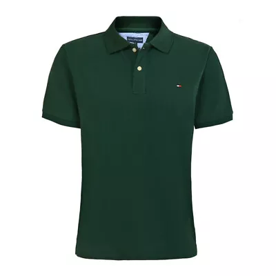 Men's Mesh Polo Shirt Classic Fit Button-Down T-shirt Tops T Shirt Cotton • £22.99