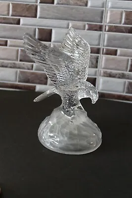 Crystal Eagle Figurine Cristal D'arques France Great Trophy Topper Soaring Eagle • $13