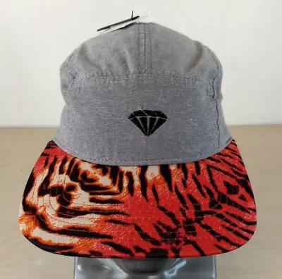 Joe Boxer Diamond Zebra/leopard Print Adjustable Snapback 5 Panel Hat/cap Gray • $18.50