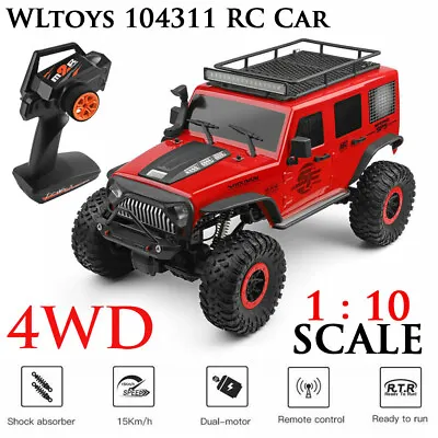 WLtoys 104311 2.4G SUV 4WD RTR 1/10 Scale Brushed Off-Road Rock Crawler RC Car • $129