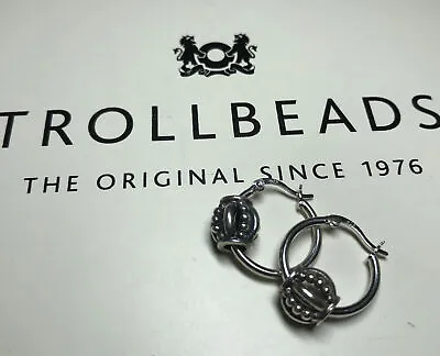 Trollbeads Sterling Silver 11227 Royal Earrings • $77.09