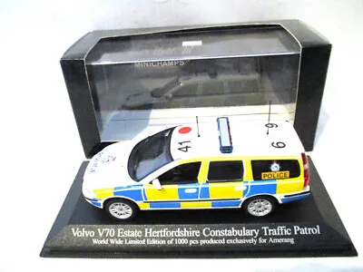 Volvo V70 Estate Herts. Constabulary Traffic  2015  Minichamps  RARE • £72