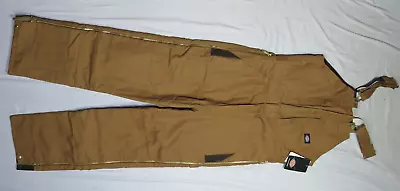 Dickies Premium Duck Overall S R Brown Sr Canvas Quilt Insulated Lined New Nwt • $68.36