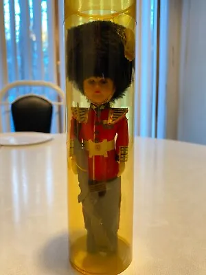 VINTAGE BRITISH ROYAL GUARD COSTUME DOLL BLINKING EYES Queens Soldiers London • £19.29