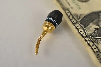 Single Monster Quick Lock Gold Flex Pin Connector Replacement Braided Wire-READ- • $9.95