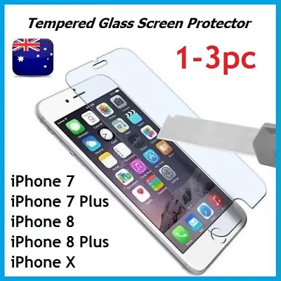 1-3Pack Scratch Resist Tempered Glass Screen Protector For IPhone 7 8 8Plus X • $10.89