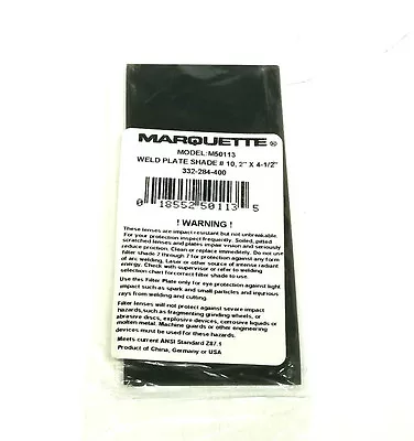 Marquette Weld Shade Plate M50113 #10 2  X 4-1/4 • $6