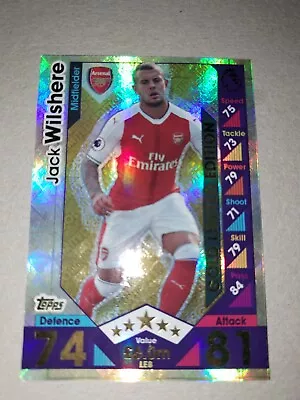 MATCH ATTAX 2016/17 16/17 JACK WILSHERE GOLD LIMITED EDITION LE8G Arsenal  • £4.50