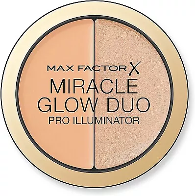 Max Factor Miracle Glow Duo Illuminator Concealer Highlighter 11g Sealed MEDIUM • £3.99