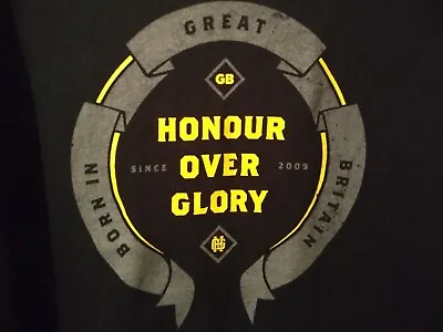 Honour Over Glory T Shirt Mens Medium Black Born In Great Britain GB VGC UK • £8.99