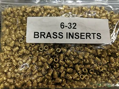 20x #6 32 6-32 6 Brass Threaded Screw Inserts  • $5.19