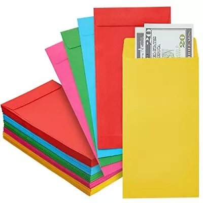 100 Pack Money Envelopes For Cash Payroll Money Saving 4 X 7 In • $13.05