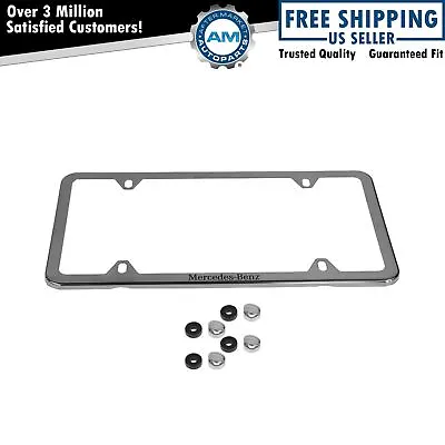 OEM Q6880124 License Plate Frame Polished Stainless Steel For Mercedes Benz • $52.99