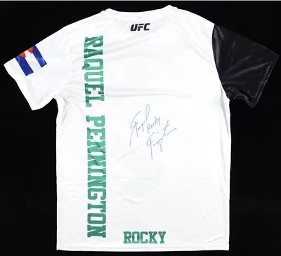 Raquel Pennington Signed UFC Walkout Shirt Inscribed “Rocky” (JSA COA) XL • £50.14